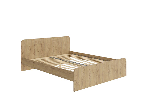 Коричневая кровать Way Plus - Кровать в современном дизайне в Эко стиле.