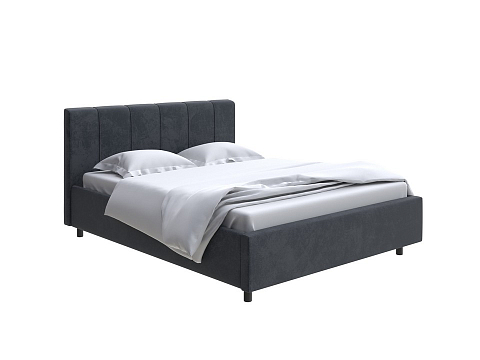 Двуспальная кровать с кожаным изголовьем Nuvola-7 NEW - Современная кровать в стиле минимализм