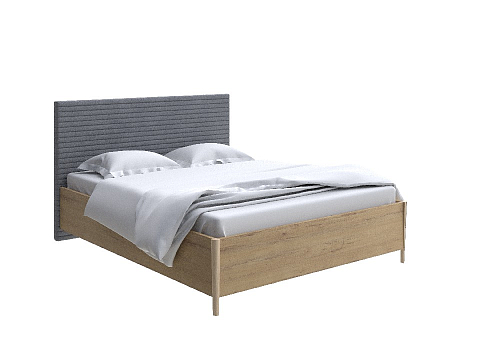 Двуспальная кровать-тахта Rona - Классическая кровать с геометрической стежкой изголовья