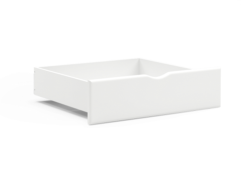 Выкатной ящик для кровати Соня дл. 160 см 78x68 Массив (сосна) Белая эмаль - Выкатной ящик на колесиках