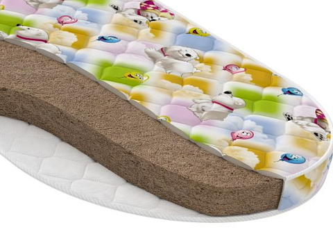 Матрас 160х200 Oval Baby Classic - Двустороний детский матрас для овальной кровати.