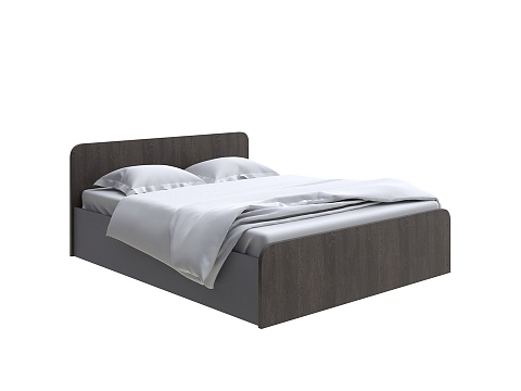 Серая кровать Way Plus с подъемным механизмом - Кровать в эко-стиле с глубоким бельевым ящиком