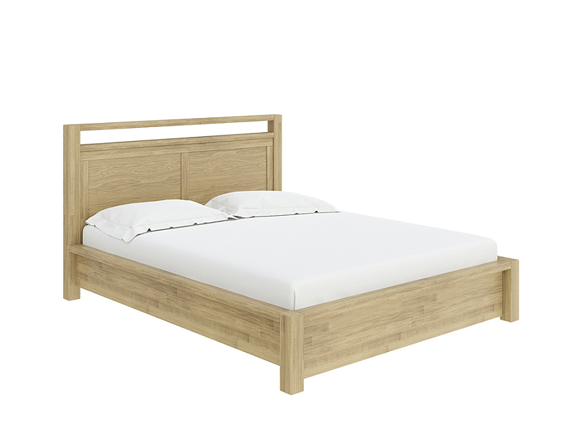 Кровать Fiord с подъемным механизмом 90x200 Массив (дуб) Лак матовый - Кровать из массива с подъемным механизмом