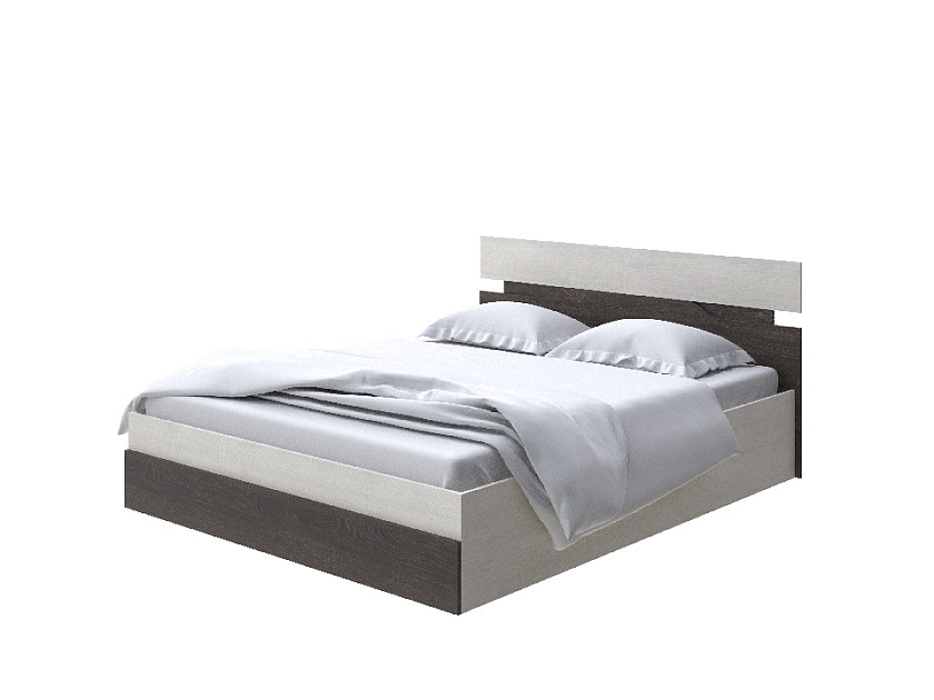 Кровать Milton с подъемным механизмом 160x200 ЛДСП Дуб Шамони светлый (124)/Дуб Кантербери - Современная кровать с подъемным механизмом.