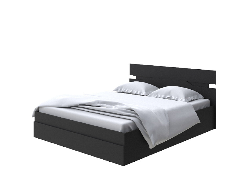 Кровать Milton с подъемным механизмом 120x200 ЛДСП Черный - Современная кровать с подъемным механизмом.
