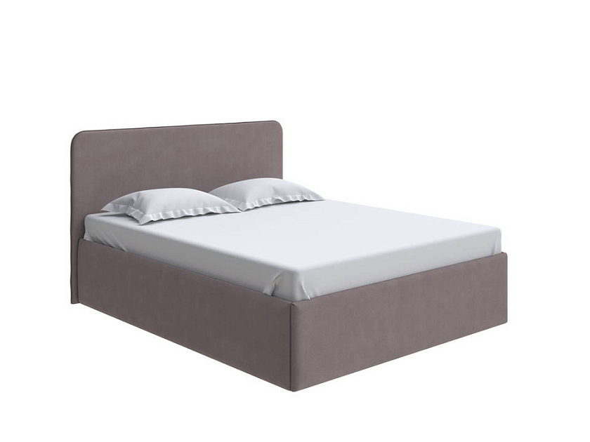 Кровать Mia с подъемным механизмом 180x200 Ткань: Велюр Casa Лунный - Стильная кровать с подъемным механизмом