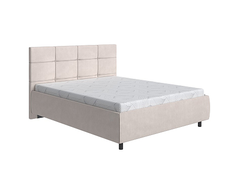Двуспальная кровать с высоким изголовьем New Life - Кровать в стиле минимализм с декоративной строчкой