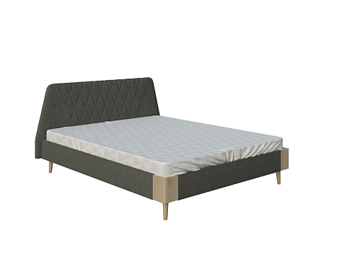 Кровать 200х200 Lagom Hill Soft - Оригинальная кровать в обивке из мебельной ткани.