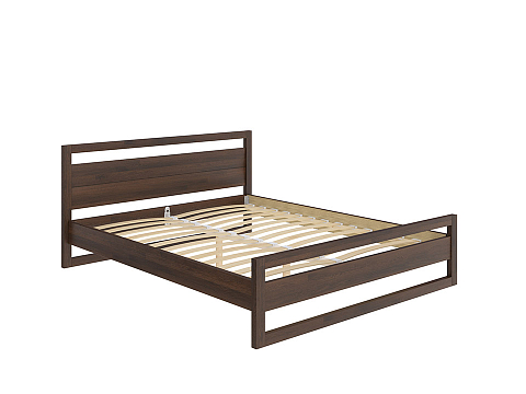 Односпальная кровать Kvebek - Элегантная кровать из массива дерева с основанием