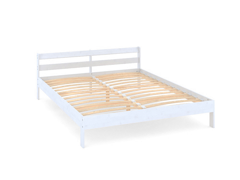 Кровать Оттава 90x200 Массив (сосна) Белая эмаль - Универсальная кровать из массива сосны.