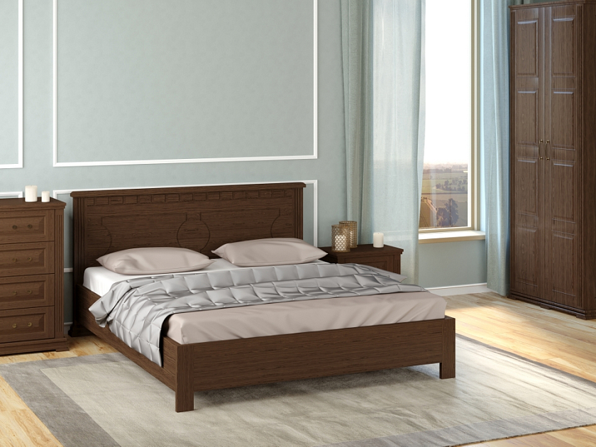 Кровать Milena-М-тахта с подъемным механизмом 90x190 Массив (береза) Орех - Кровать в классическом стиле из массива с подъемным механизмом.