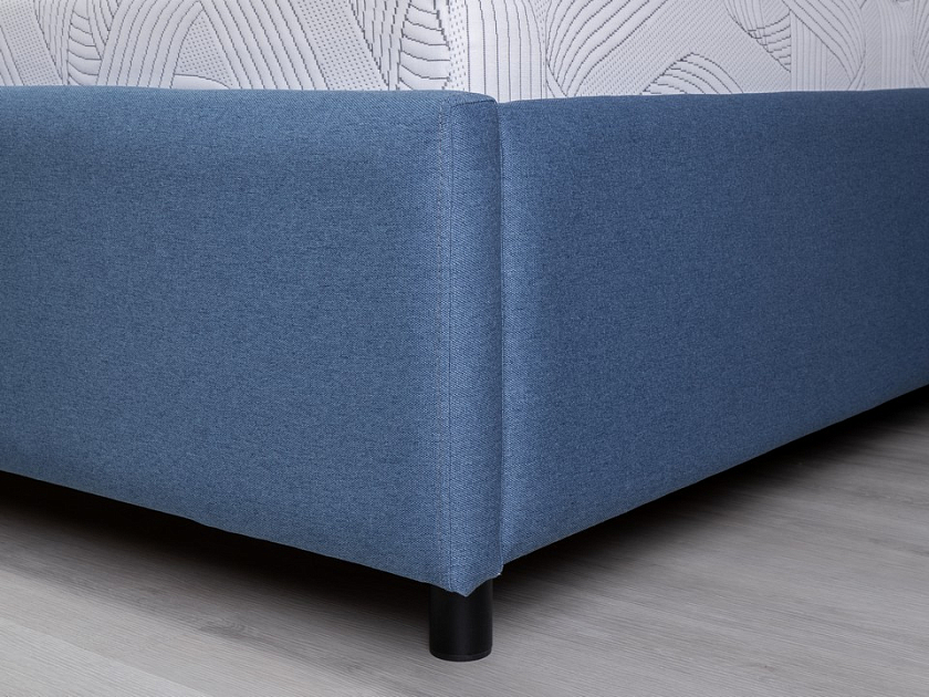 Кровать Nuvola-7 NEW 140x190 Ткань: Рогожка Levis 12 Лён - Современная кровать в стиле минимализм